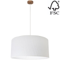 Luster na sajli BENITA 1xE27/40W/230V bijela/hrast – FSC certificirano