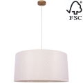 Luster na sajli BENITA 1xE27/40W/230V krem/hrast – FSC certificirano