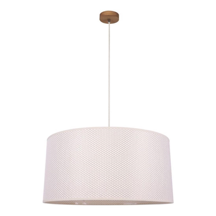 Luster na sajli BENITA 1xE27/40W/230V krem/hrast
