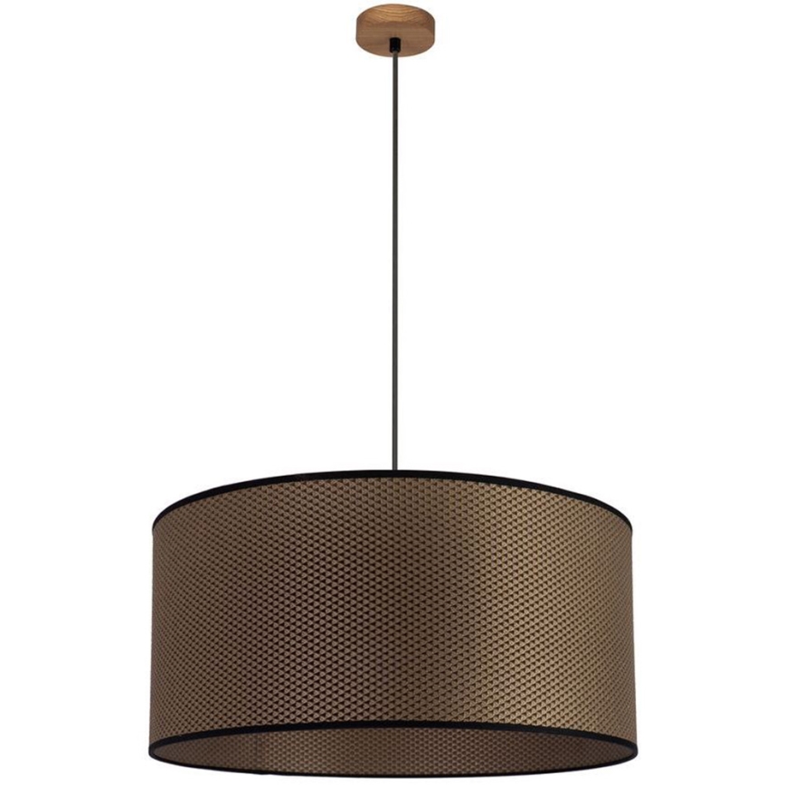 Luster na sajli BENITA 1xE27/40W/230V smeđa/hrast