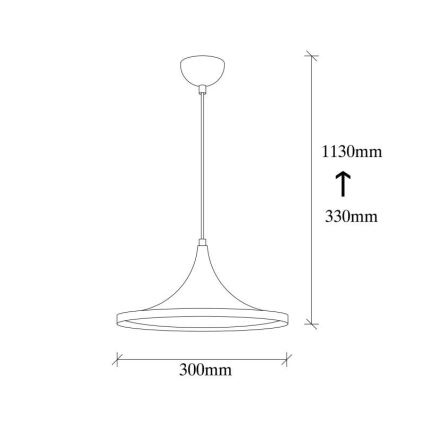 Luster na sajli BERCESTE 1xE27/40W/230V crna