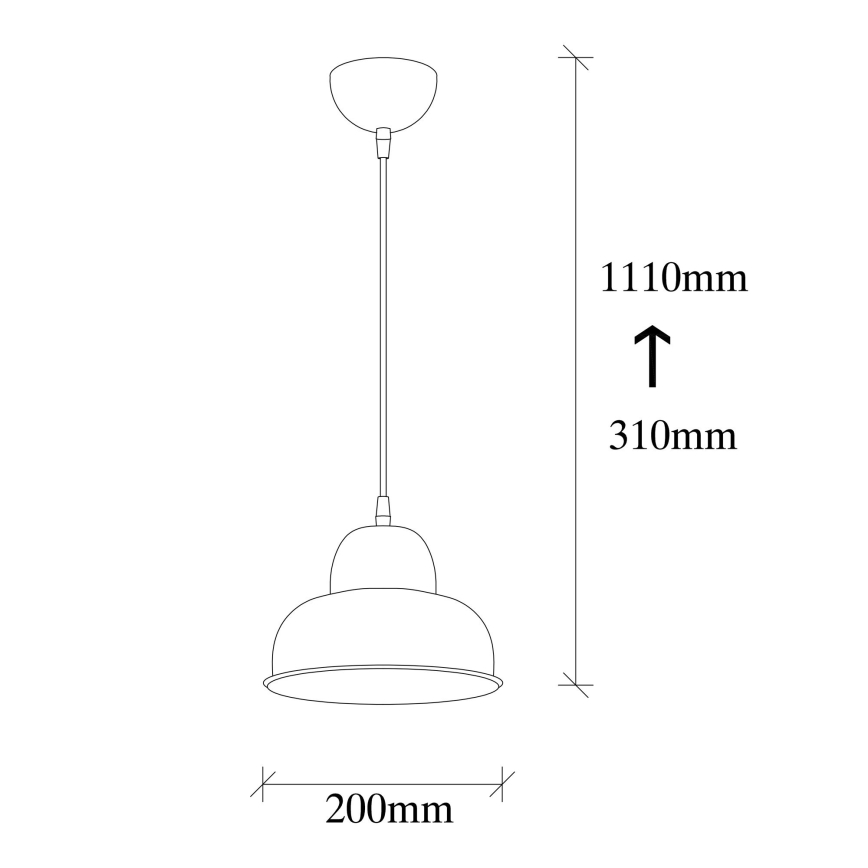 Luster na sajli BERCESTE 1xE27/40W/230V zlatna