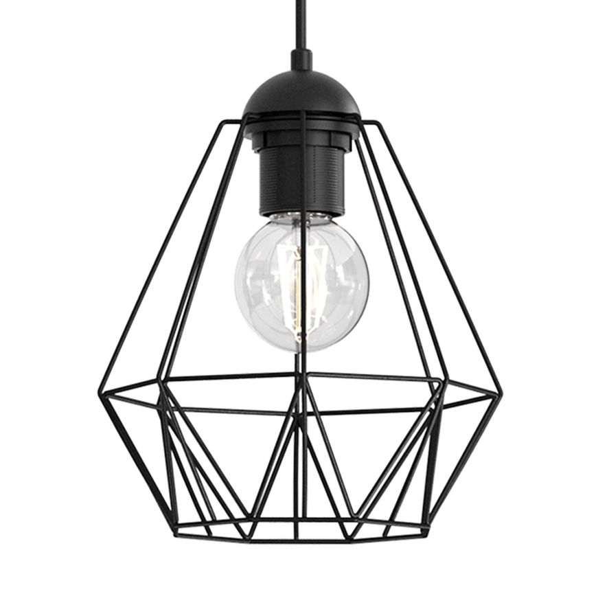 Luster na sajli BERGEN 5xE27/60W/230V crna