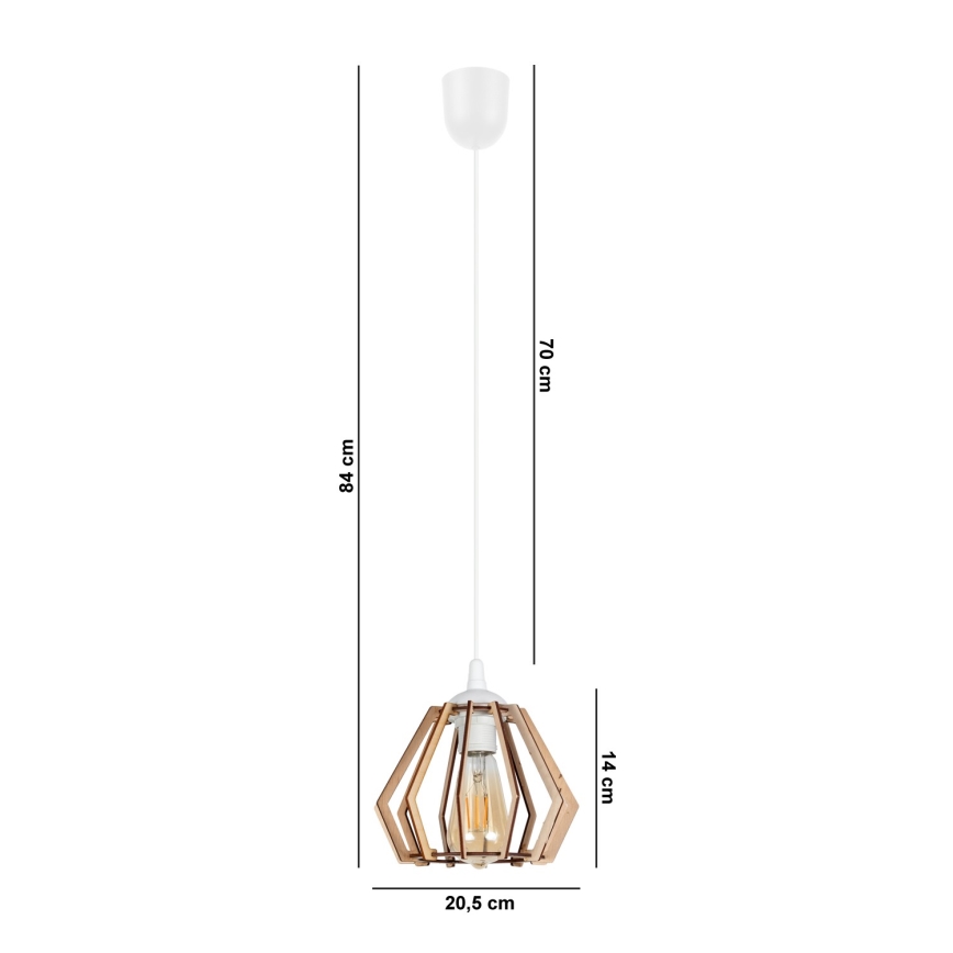 Luster na sajli BERGO 1xE27/60W/230V bijela