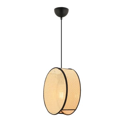 Luster na sajli BIG DRUM 1xE27/60W/230V bež/crna
