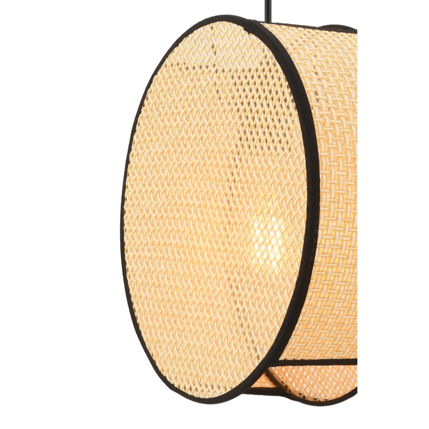Luster na sajli BIG DRUM 1xE27/60W/230V bež/crna