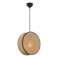 Luster na sajli BIG DRUM 1xE27/60W/230V smeđa/crna