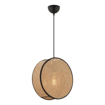 Luster na sajli BIG DRUM 1xE27/60W/230V smeđa/crna