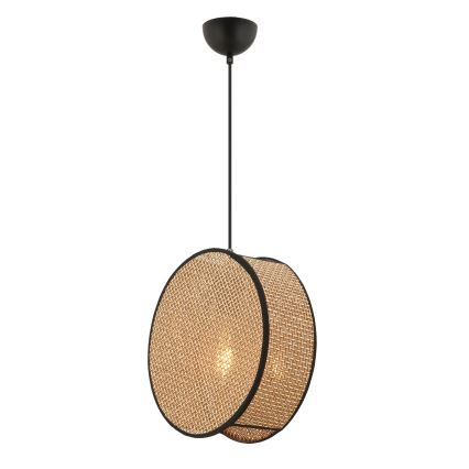Luster na sajli BIG DRUM 1xE27/60W/230V smeđa/crna