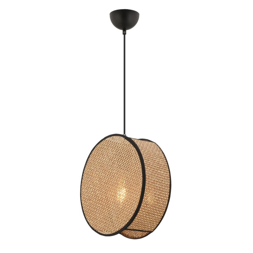 Luster na sajli BIG DRUM 1xE27/60W/230V smeđa/crna