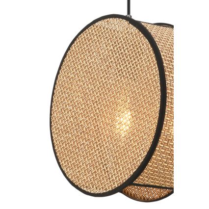 Luster na sajli BIG DRUM 1xE27/60W/230V smeđa/crna
