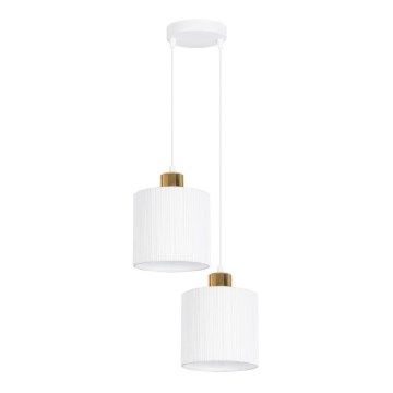 Luster na sajli BIZO 2xE27/60W/230V bijela/zlatna