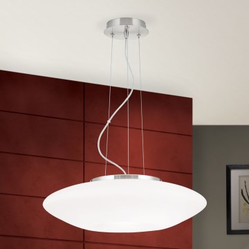 Luster na sajli BLANC 2xE27/60W/230V pr. 49 cm mat krom