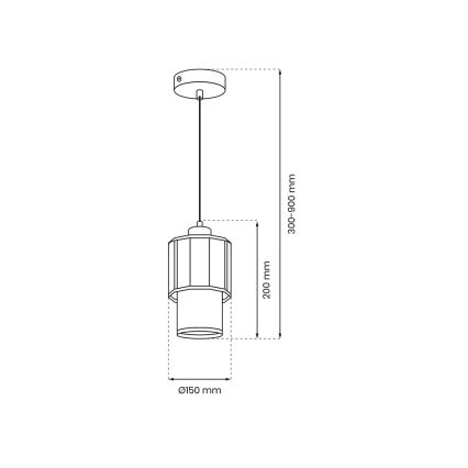 Luster na sajli BLANCO 1xE27/60W/230V bijela