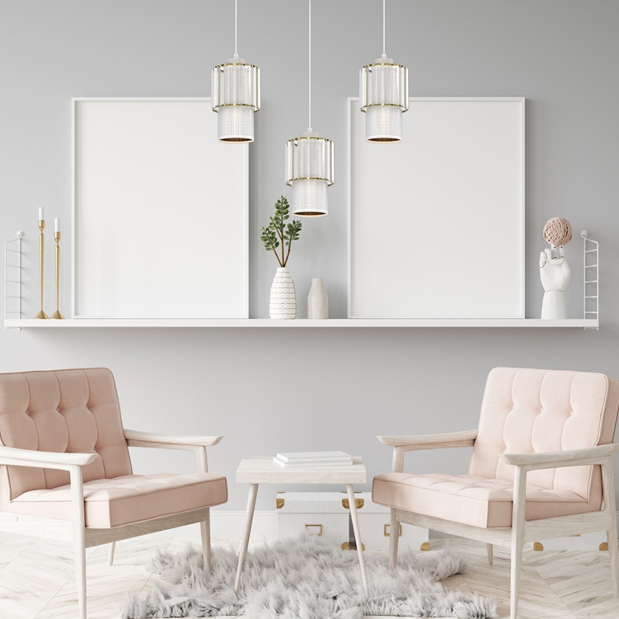 Luster na sajli BLANCO 3xE27/60W/230V bijela