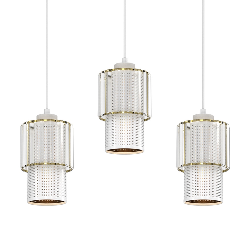 Luster na sajli BLANCO 3xE27/60W/230V bijela