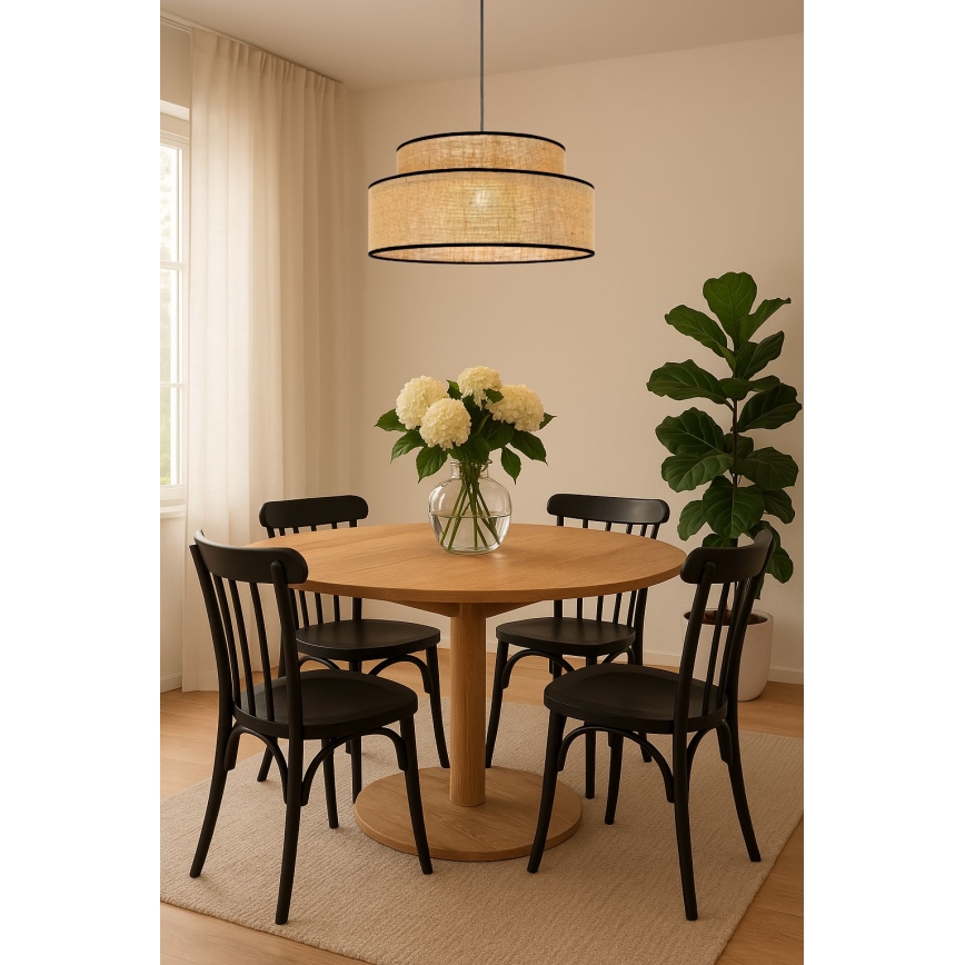 Luster na sajli BOHO 1xE27/60W/230V bež