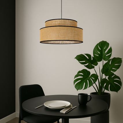 Luster na sajli BOHO 1xE27/60W/230V bež