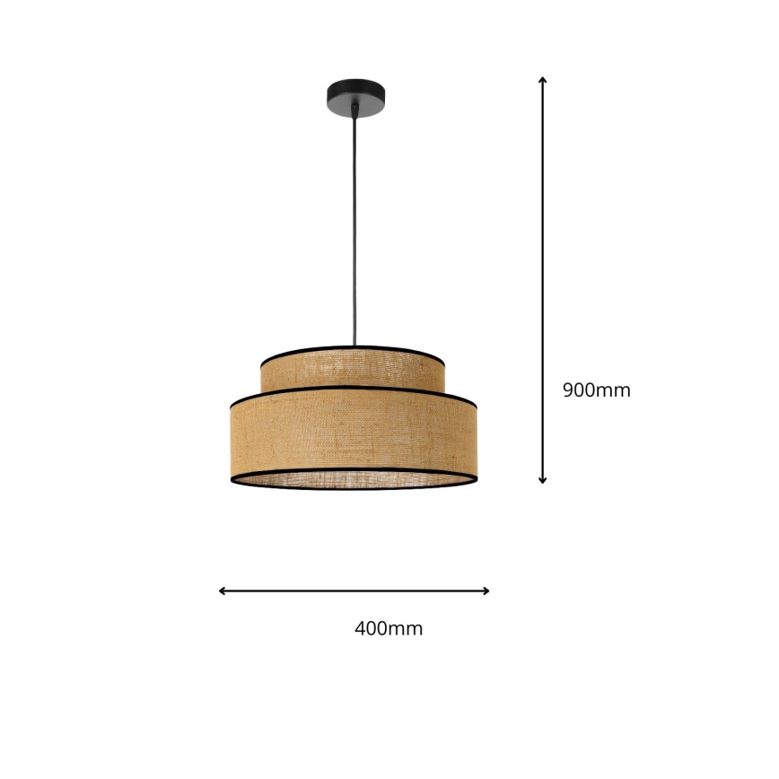 Luster na sajli BOHO 1xE27/60W/230V bež
