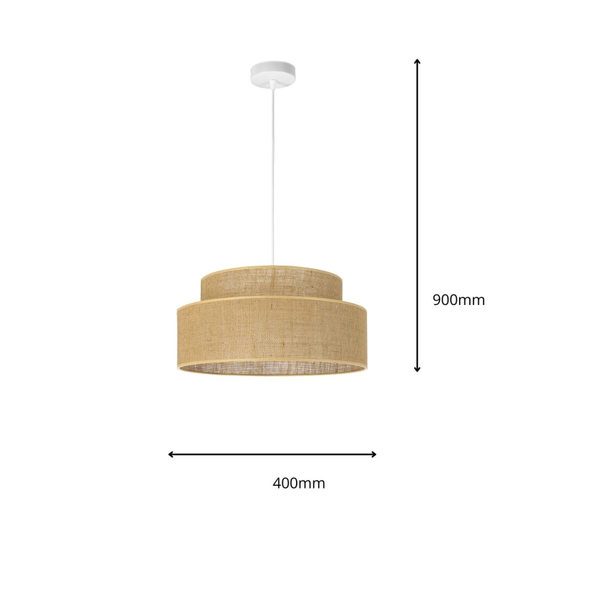 Luster na sajli BOHO 1xE27/60W/230V bež