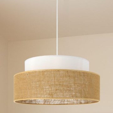 Luster na sajli BOHO 1xE27/60W/230V bijela/bež