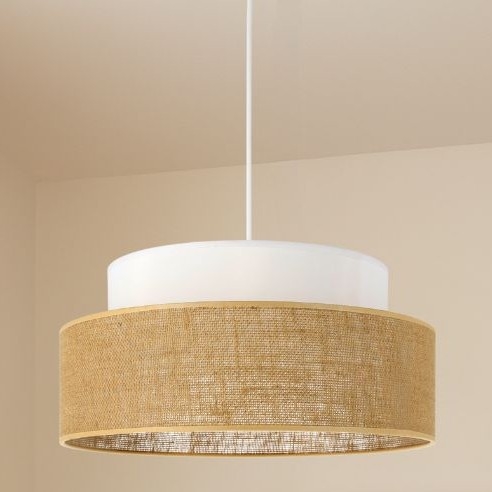 Luster na sajli BOHO 1xE27/60W/230V bijela/bež