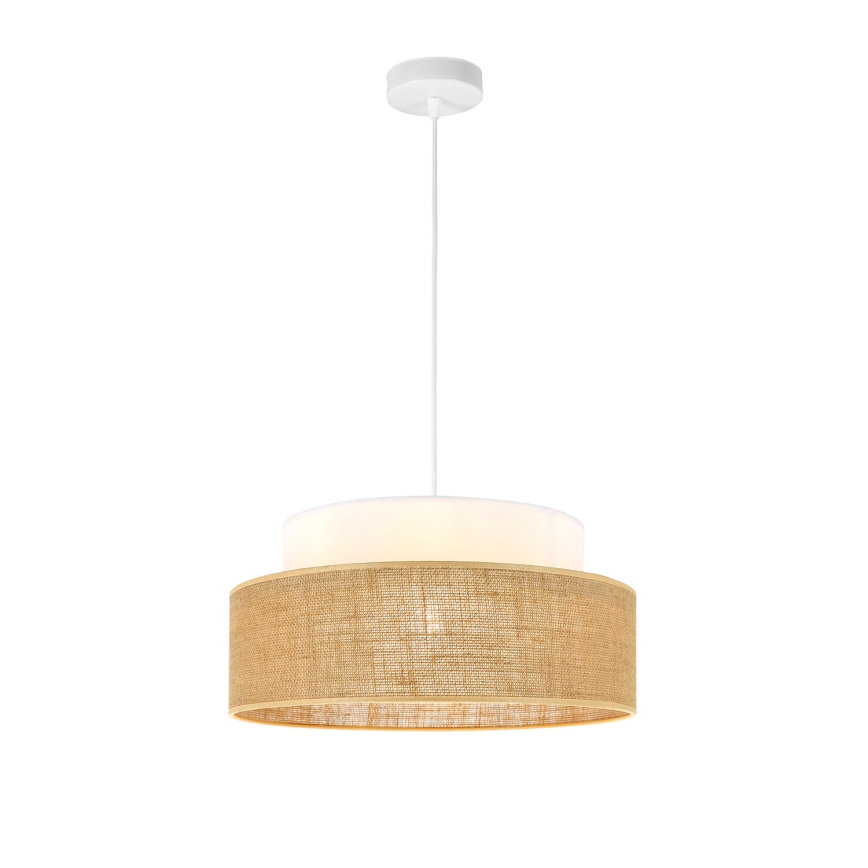 Luster na sajli BOHO 1xE27/60W/230V bijela/bež