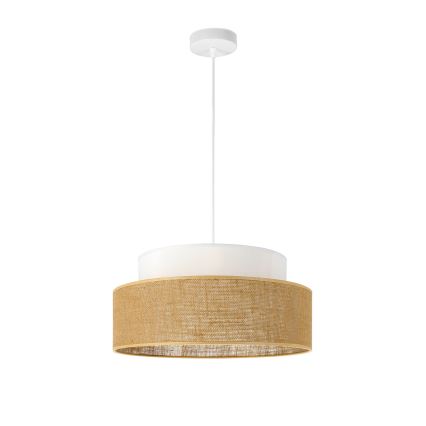 Luster na sajli BOHO 1xE27/60W/230V bijela/bež