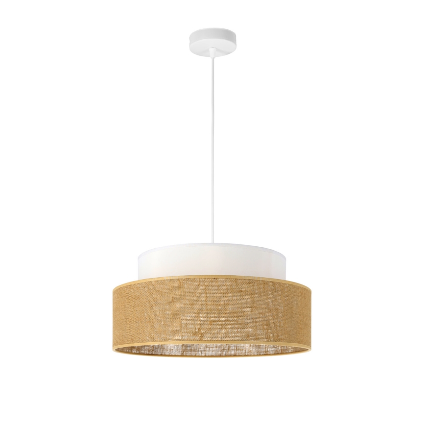 Luster na sajli BOHO 1xE27/60W/230V bijela/bež