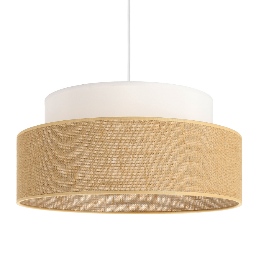 Luster na sajli BOHO 1xE27/60W/230V bijela/bež