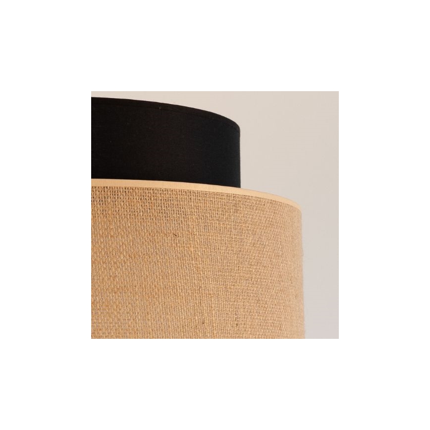 Luster na sajli BOHO 1xE27/60W/230V crna/bež