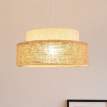 Luster na sajli BOHO 1xE27/60W/230V krem/bež