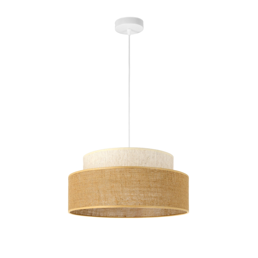 Luster na sajli BOHO 1xE27/60W/230V krem/bež