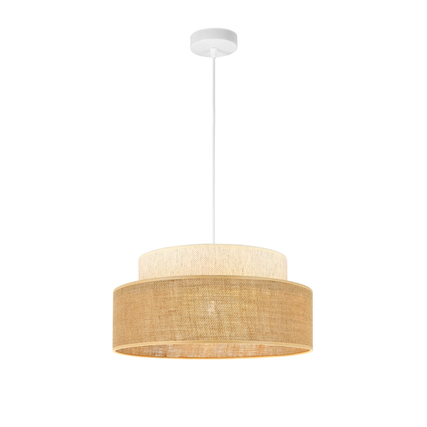 Luster na sajli BOHO 1xE27/60W/230V krem/bež