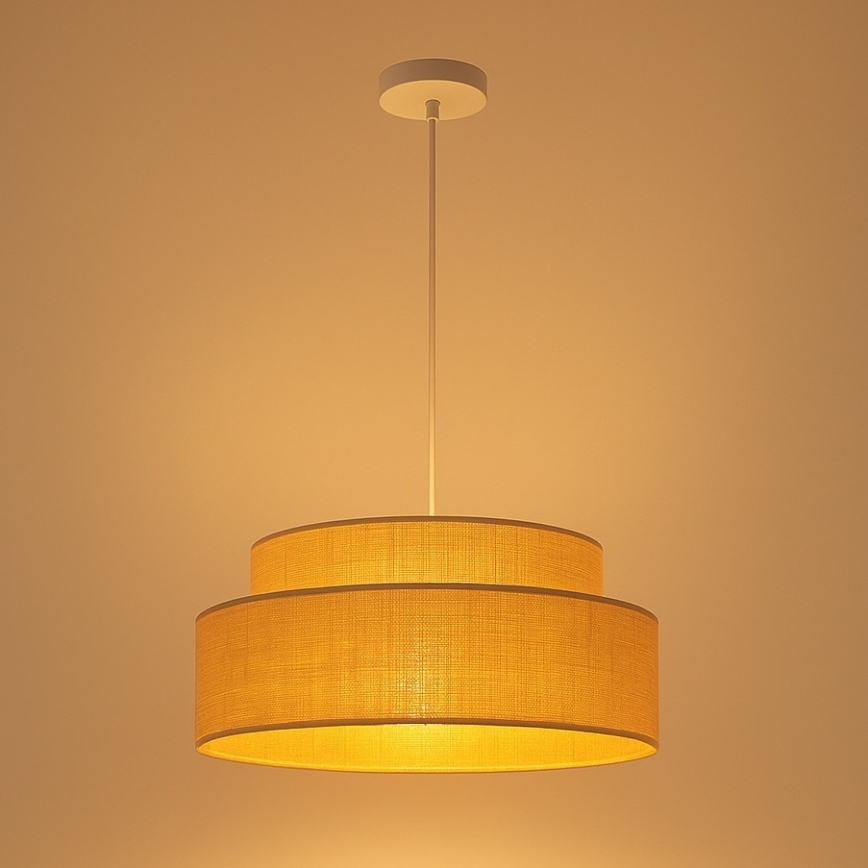 Luster na sajli BOHO 1xE27/60W/230V pr. 40 cm bež