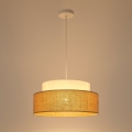 Luster na sajli BOHO 1xE27/60W/230V pr. 40 cm bijela/bež