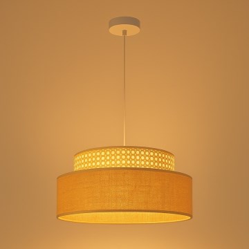 Luster na sajli BOHO 1xE27/60W/230V pr. 40 cm ratan