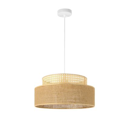 Luster na sajli BOHO 1xE27/60W/230V pr. 40 cm ratan