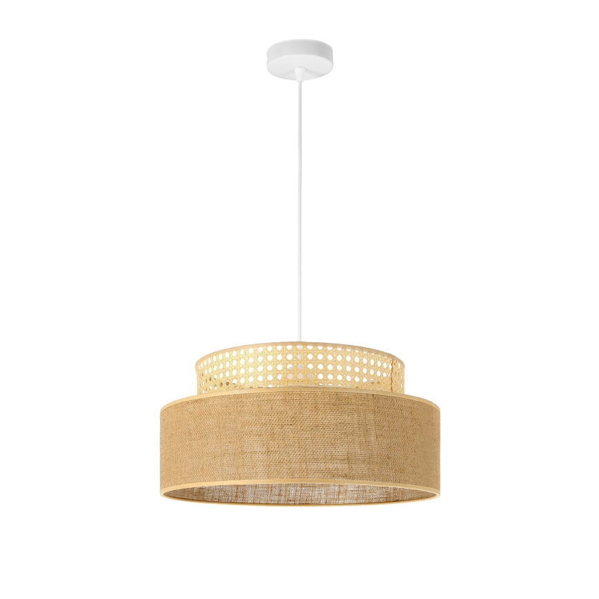 Luster na sajli BOHO 1xE27/60W/230V pr. 40 cm ratan