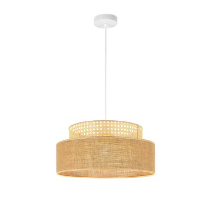 Luster na sajli BOHO 1xE27/60W/230V pr. 40 cm ratan