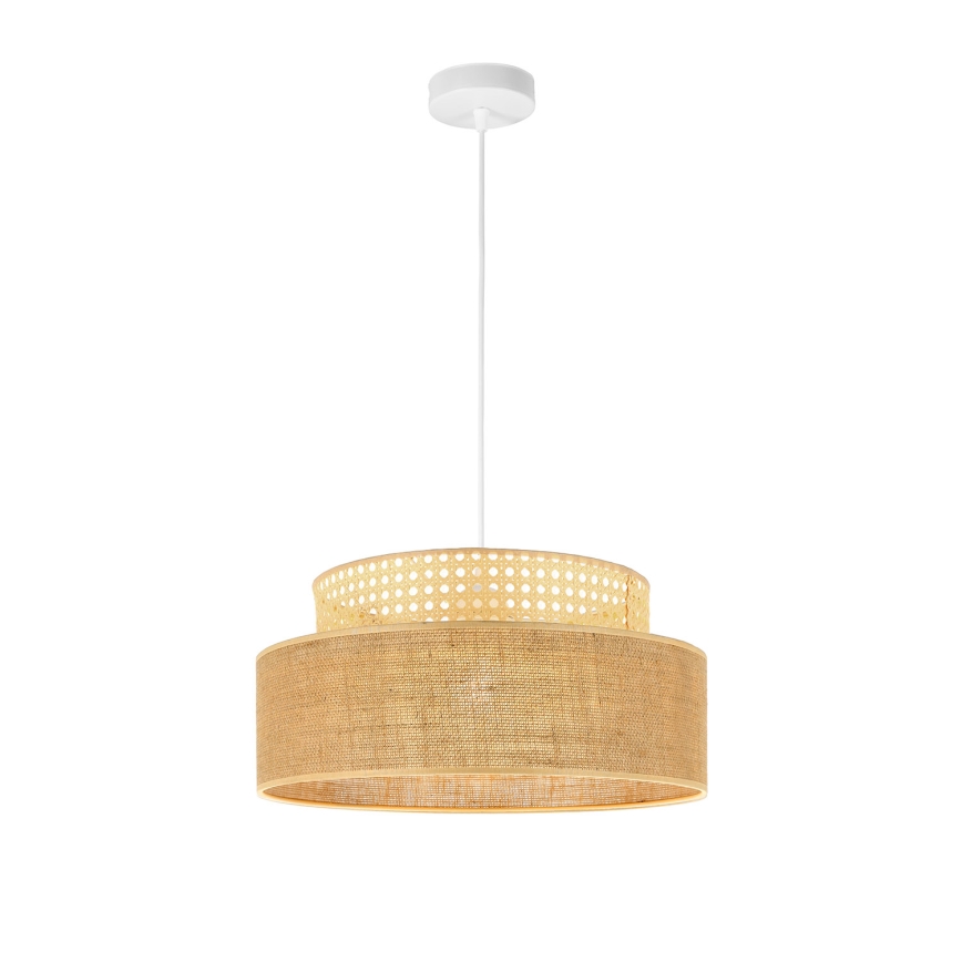 Luster na sajli BOHO 1xE27/60W/230V pr. 40 cm ratan
