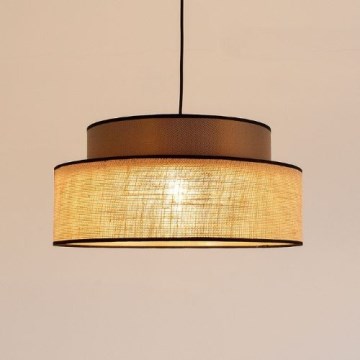 Luster na sajli BOHO 1xE27/60W/230V smeđa/bež