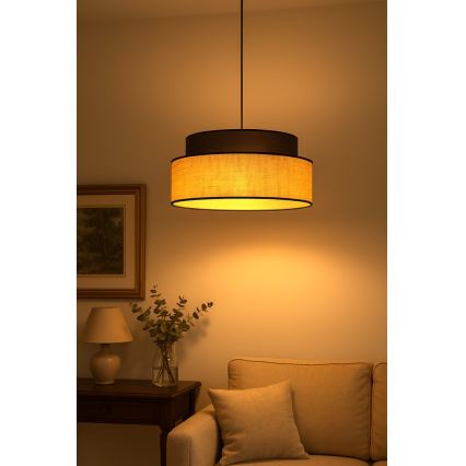 Luster na sajli BOHO 1xE27/60W/230V smeđa/bež