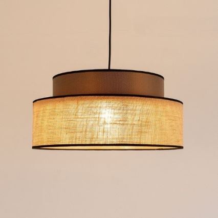 Luster na sajli BOHO 1xE27/60W/230V smeđa/bež
