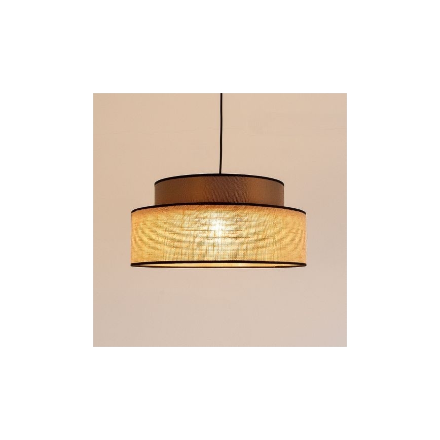 Luster na sajli BOHO 1xE27/60W/230V smeđa/bež
