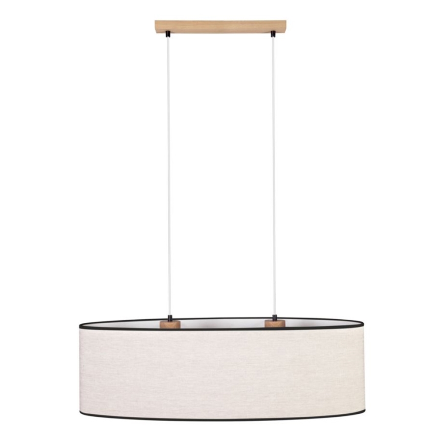 Luster na sajli BOHO 2xE27/40W/230V hrast