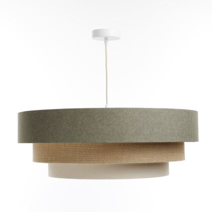 Luster na sajli BOHO TRINITI 1xE27/60W/230V siva/bež/krem