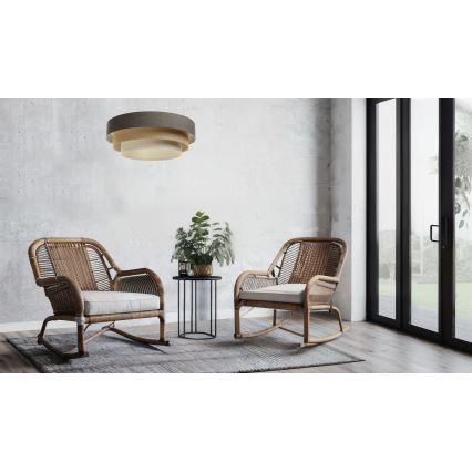 Luster na sajli BOHO TRINITI 1xE27/60W/230V siva/bež/krem