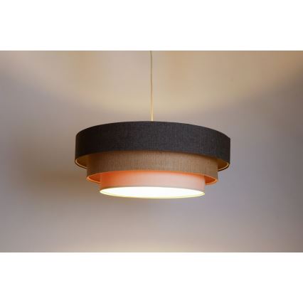 Luster na sajli BOHO TRINITI 1xE27/60W/230V siva/bež/krem