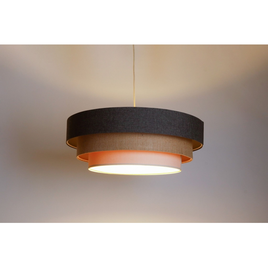 Luster na sajli BOHO TRINITI 1xE27/60W/230V siva/bež/krem